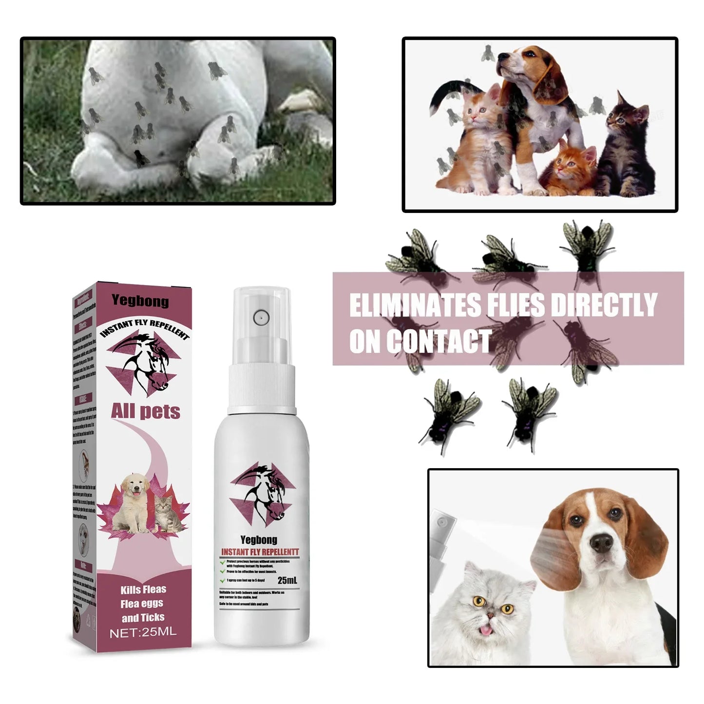 PawsSafe Flea & Tick Shield - Natural Pet Spray for Dogs, Cats, and Home