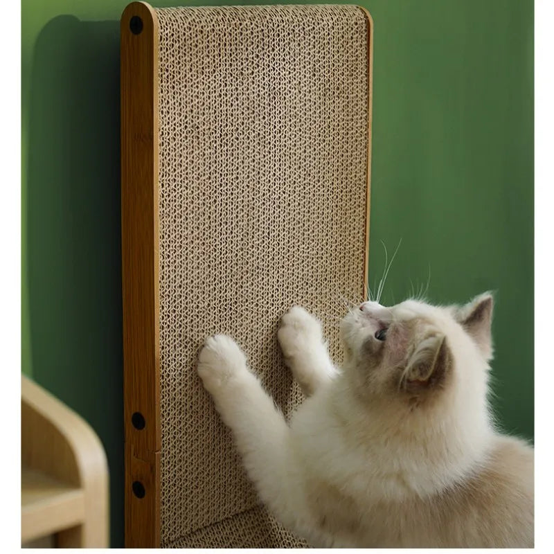 L-Shaped Cat Scratching Board – Corrugated Furniture Protector & Claw Abreaction Toy