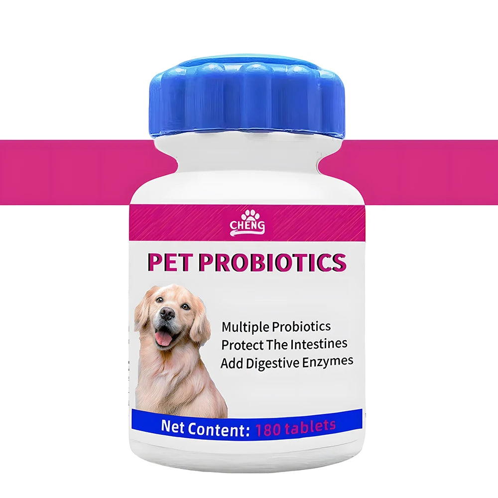 Premium Probiotic Chewables for Cats & Dogs – Boost Immunity & Support Digestive Health (180 Tablets)