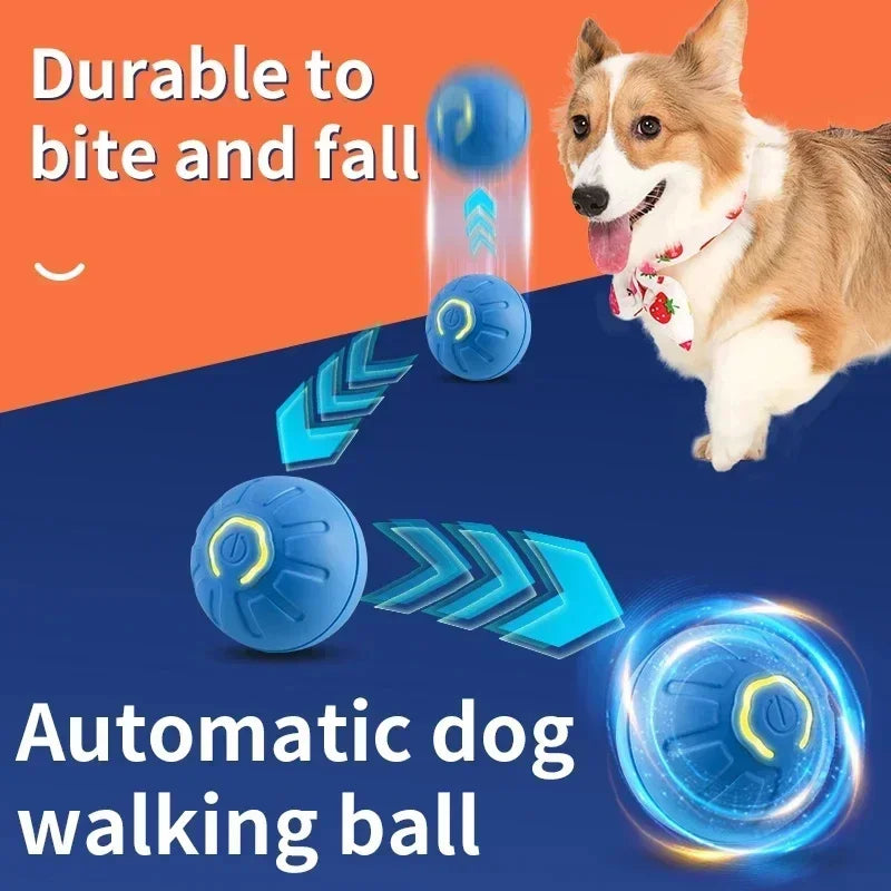 Smart Electronic Dog Toy Ball – Interactive Moving & Bouncing USB Rechargeable Ball for Puppies & Cats, Perfect Birthday Gift