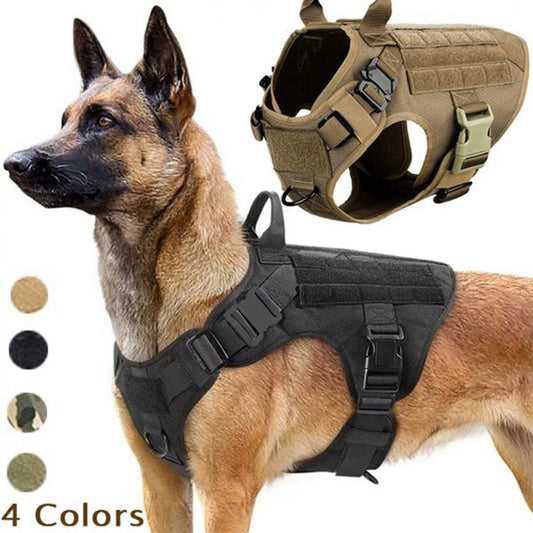 TactiPaws Nylon Tactical Dog Harness & Leash Set – Durable Vest for Large & Small Dogs