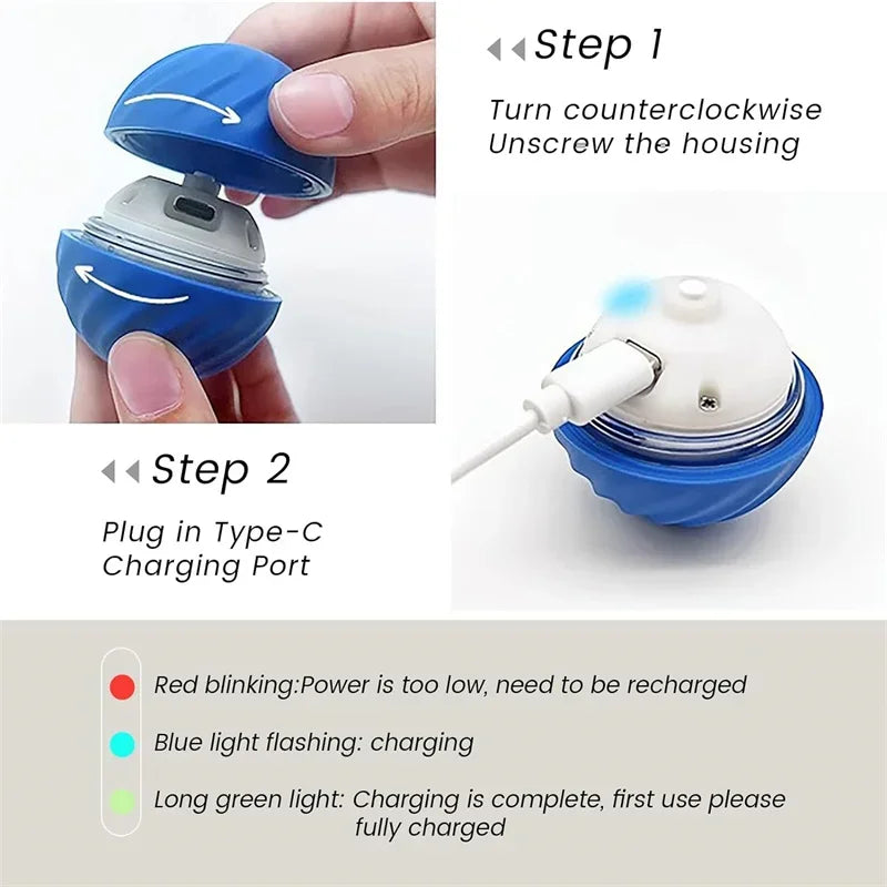 Smart Electronic Dog Toy Ball – Interactive Moving & Bouncing USB Rechargeable Ball for Puppies & Cats, Perfect Birthday Gift