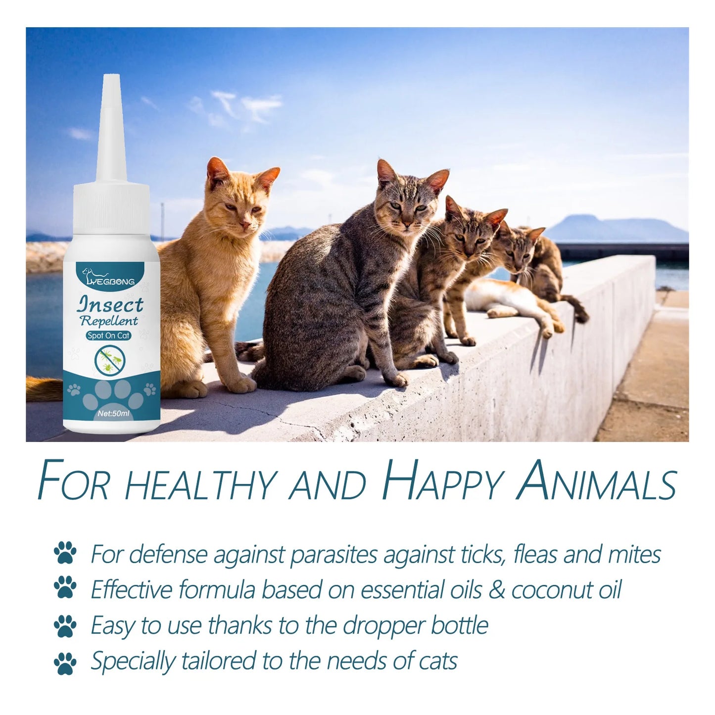 FleaGuard Pet Flea & Tick Killer Drops – Natural Relief for Cats & Dogs